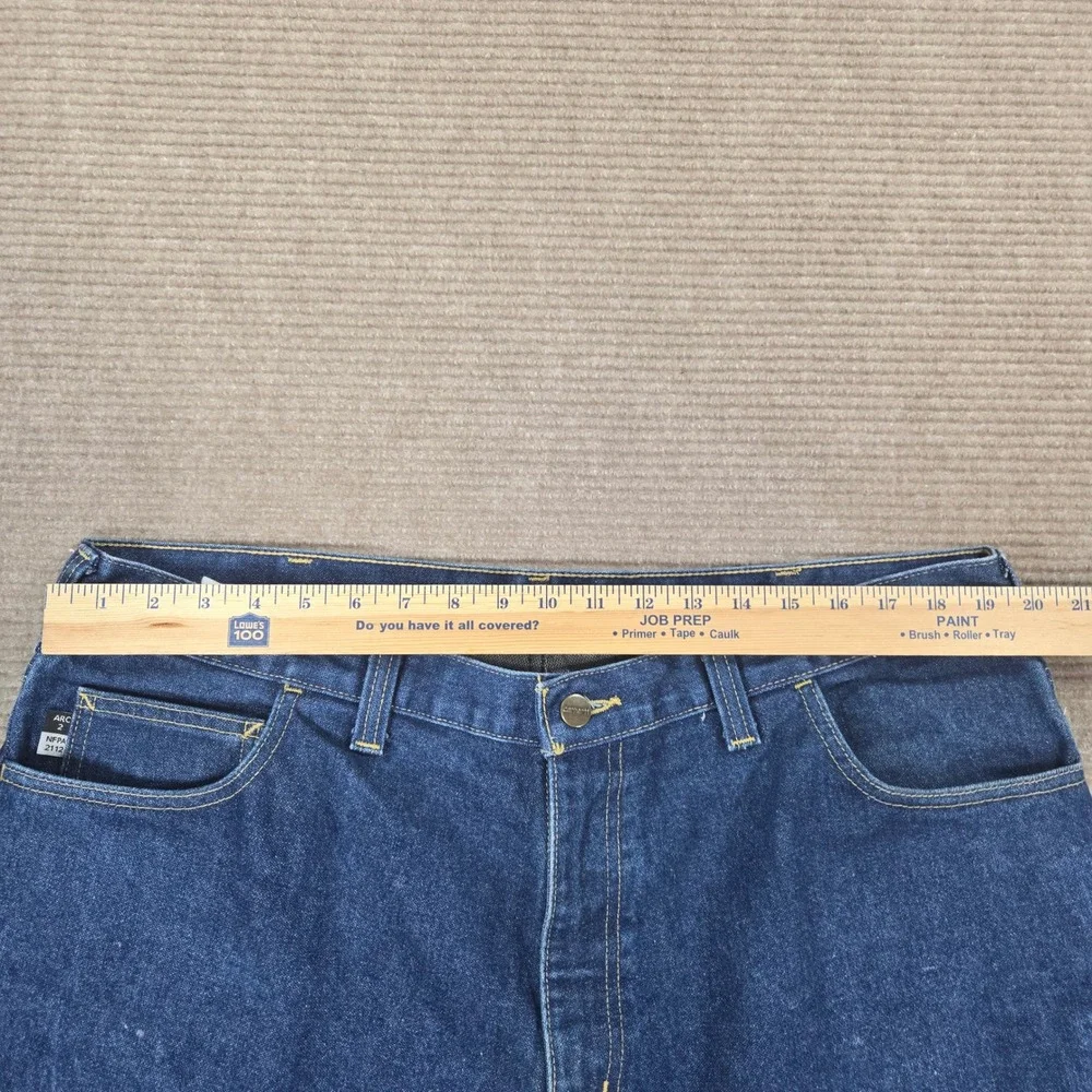 Carhartt Mens 40x32 Blue FR Flame Resistant Relaxed Straight Denim Work Pants‎